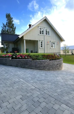 Aaltvedt Rådhus 1/2 XL belegningsstein gråmix
