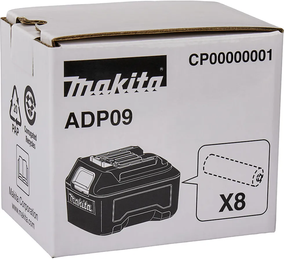 Adapter til AA batteri 8 stk