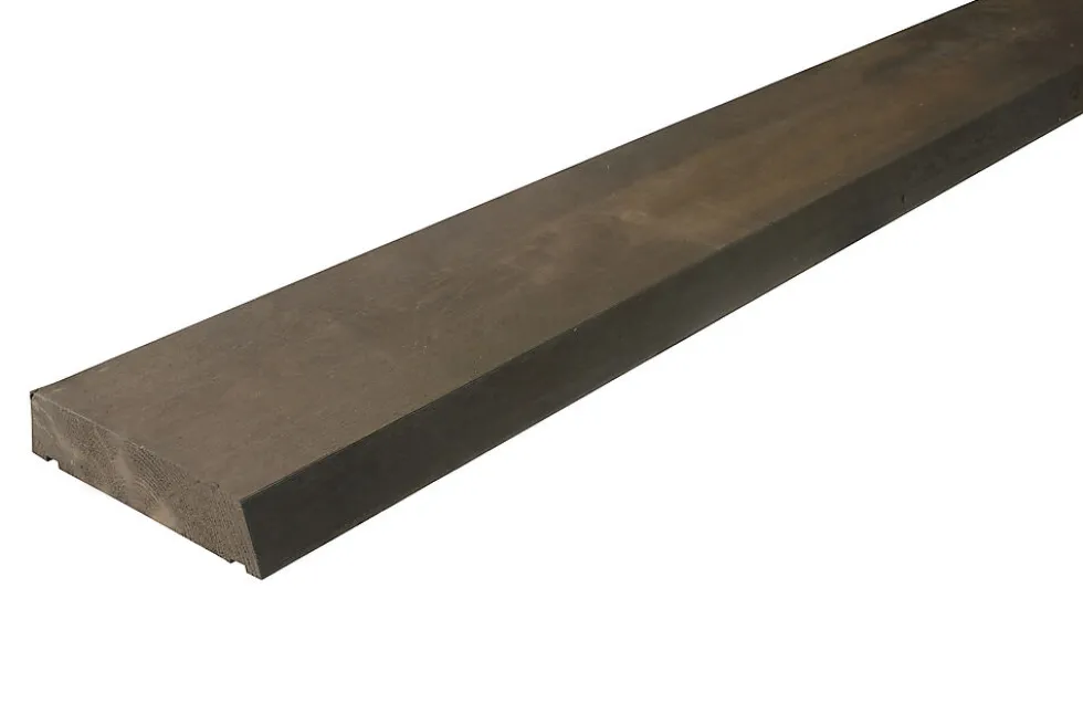 Altanrekke furu flat 34x145 mm grå