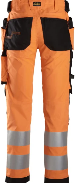 Arbeidsbukse high-vis oransje/sort str 50