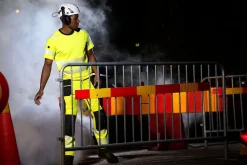 Arbeidsbukse stretch gul/sort str 88