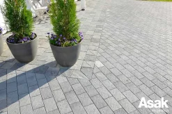 Asak Relieff belegningsstein 1/1 gråmix