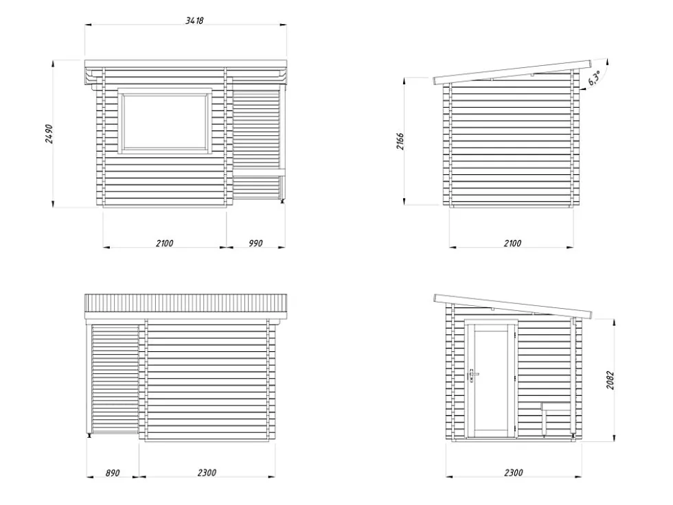 Badstue Sanna 4,1 m2
