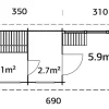 Badstue Sanna 6,8+5,9 m2