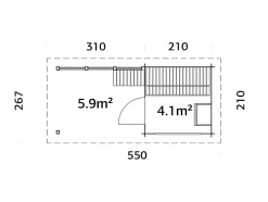 Badstue Sanna 4,1+5,9 m2