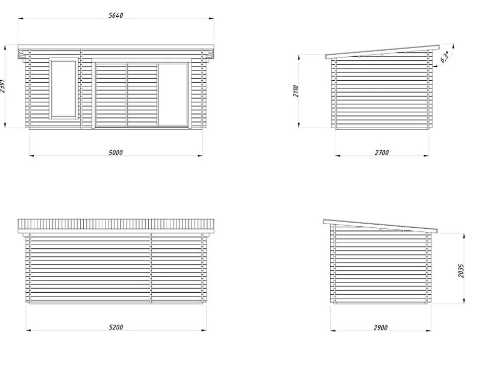 Badstue Sanna 12,8 m2 Slide+