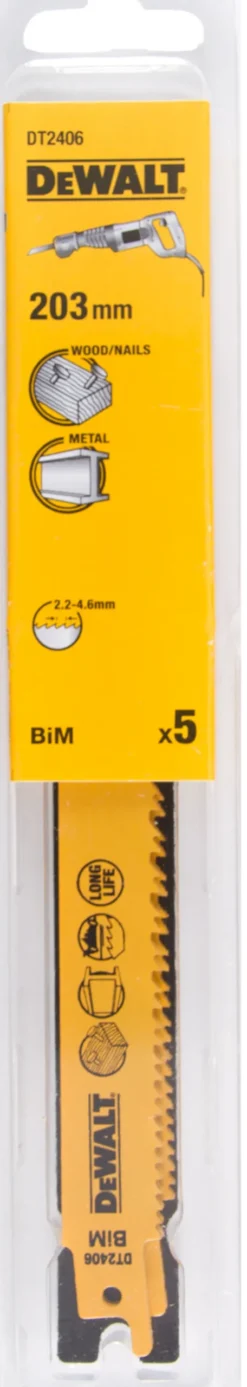 Bajonettsagblad 152 mm for tre og metall 5 stk