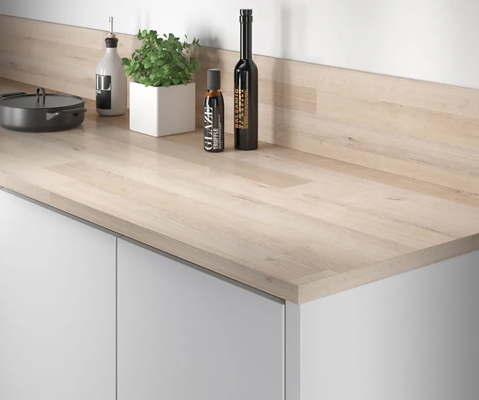 Benkeplate eik natural rettkant 26x610x3020 mm