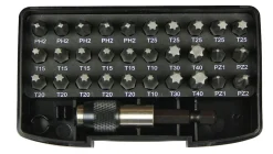 Bitsboks 31 deler sort torx, ph, pz, quick-lock