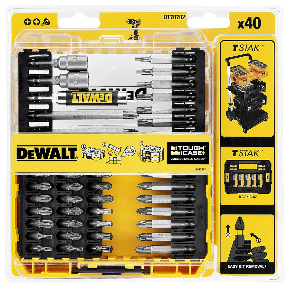 Bitsett 40 deler dt70702-qz dewalt