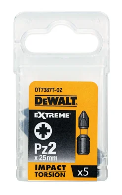 Bits PZ2 25mm torsion DT7387T 5-pk