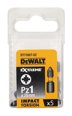 Bits PZ1 Torsion for slagtrekker 25 mm 5 stk