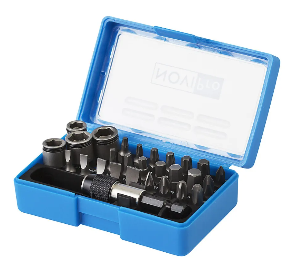 Bitssett vvs 29 dele 3 3/8" topp, 25 bit, quicklock