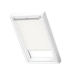 Blendingsgardin m04 hvit hvit ram