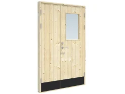 Boddør dobbel med vindu Palmako 130x200