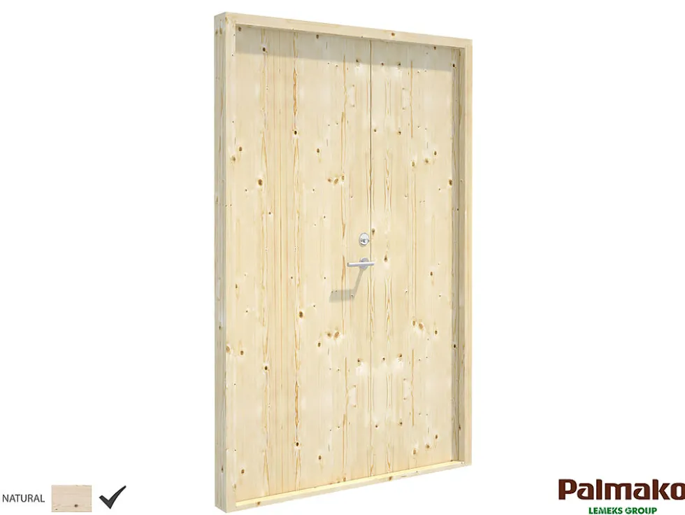 Boddør dobbel uten vindu Palmako 130x200