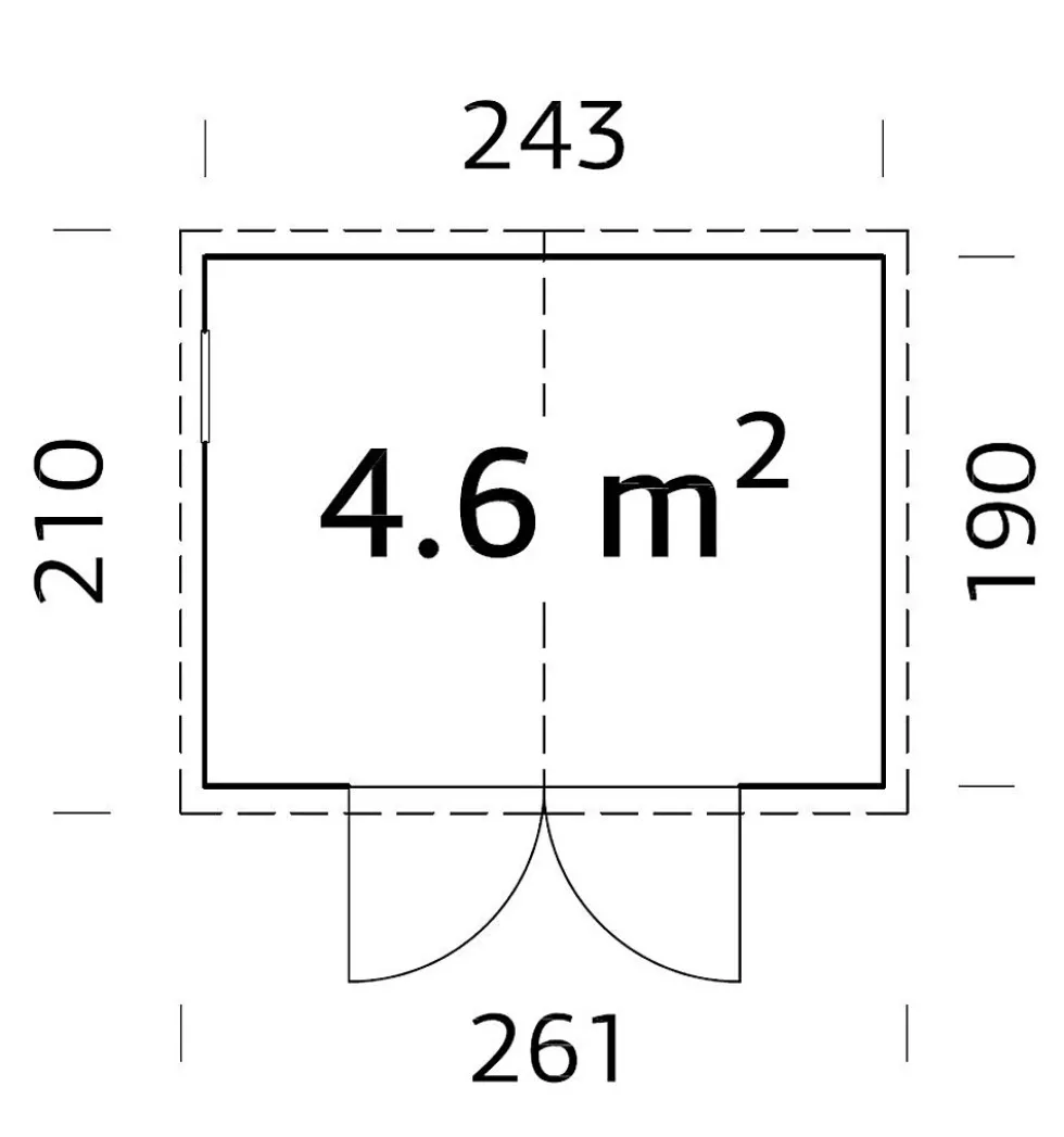 Bod utendørs Dan 4,5 m²