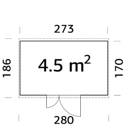 Bod utendørs Leif 4,5 m²