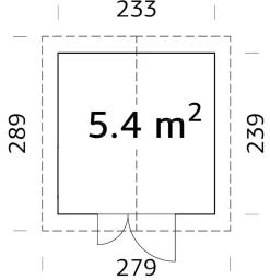 Bod utendørs Nils 5,4 m²