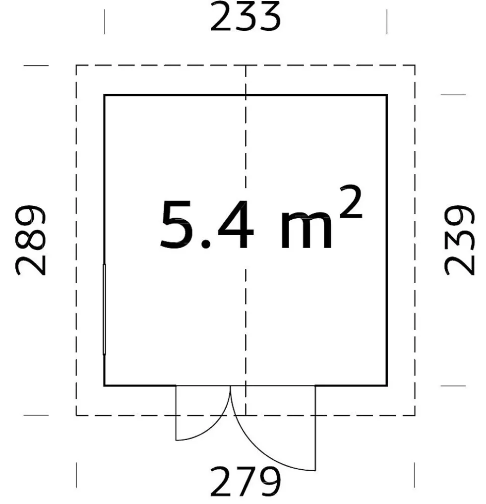 Bod utendørs Nils 5,4 m²