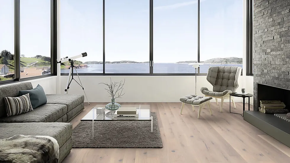 Boen parkett 1-stav eik Pale White Pure