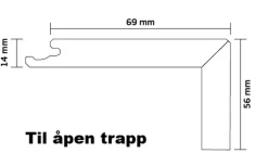 Boen Trappenese Profil B Eik Oljet Børstet 14x69x56x2200 mm