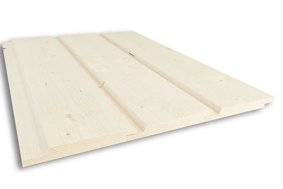 Buerkledning utvendig ubehandlet gran 19x148 mm