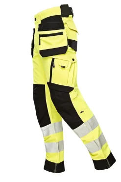 Bukse Hi-Viz kl. 2 gul/sort str 46