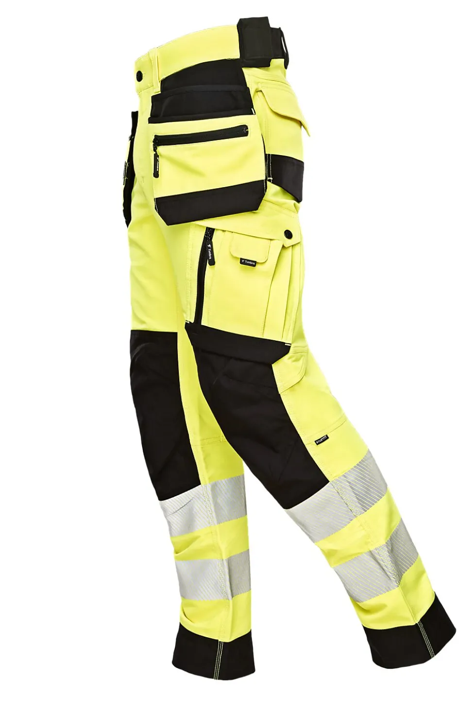 Bukse Hi-Viz kl. 2 gul/sort str 46