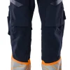 Bukse marine/ora 82c52 19179 hi-vis med knelommer stretch