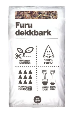 Dekkbark furu 50 liter