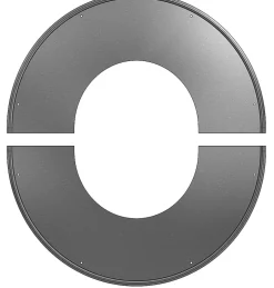 Dekkplate ø150/comb 16-27gr halv bp havisolert sort