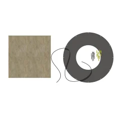 Dekkplate ø 150 mm 0° BP halvisolert sort