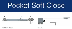 Demper soft close til pocket skyvedørskarm