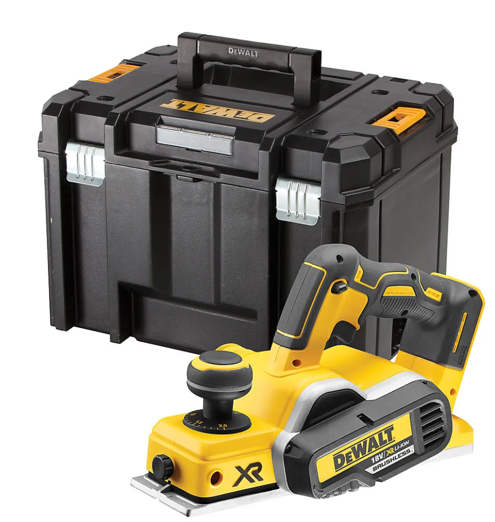 Dewalt høvel 18VxR DCP580NT, børsteløs, naken i TSTAK verktøykasse