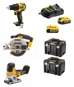 Dewalt verktøysett drill, stikksag og sirkelsag DCK390P2T