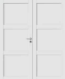 Dobbel innerdør Base 3 hvit 173x210 cm