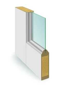 Dobbel innerdør Jonas halvglass hvit 153x210 cm