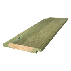 Dobbeltfalset kledning 28° 19x148 mm impregnert furu