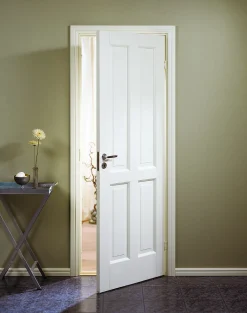Dørbl style 04 9x21 hvit formpresset dør 4 speil