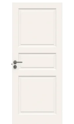 Dør compact 03 8x21 klassisk hvit malt massiv formpresset