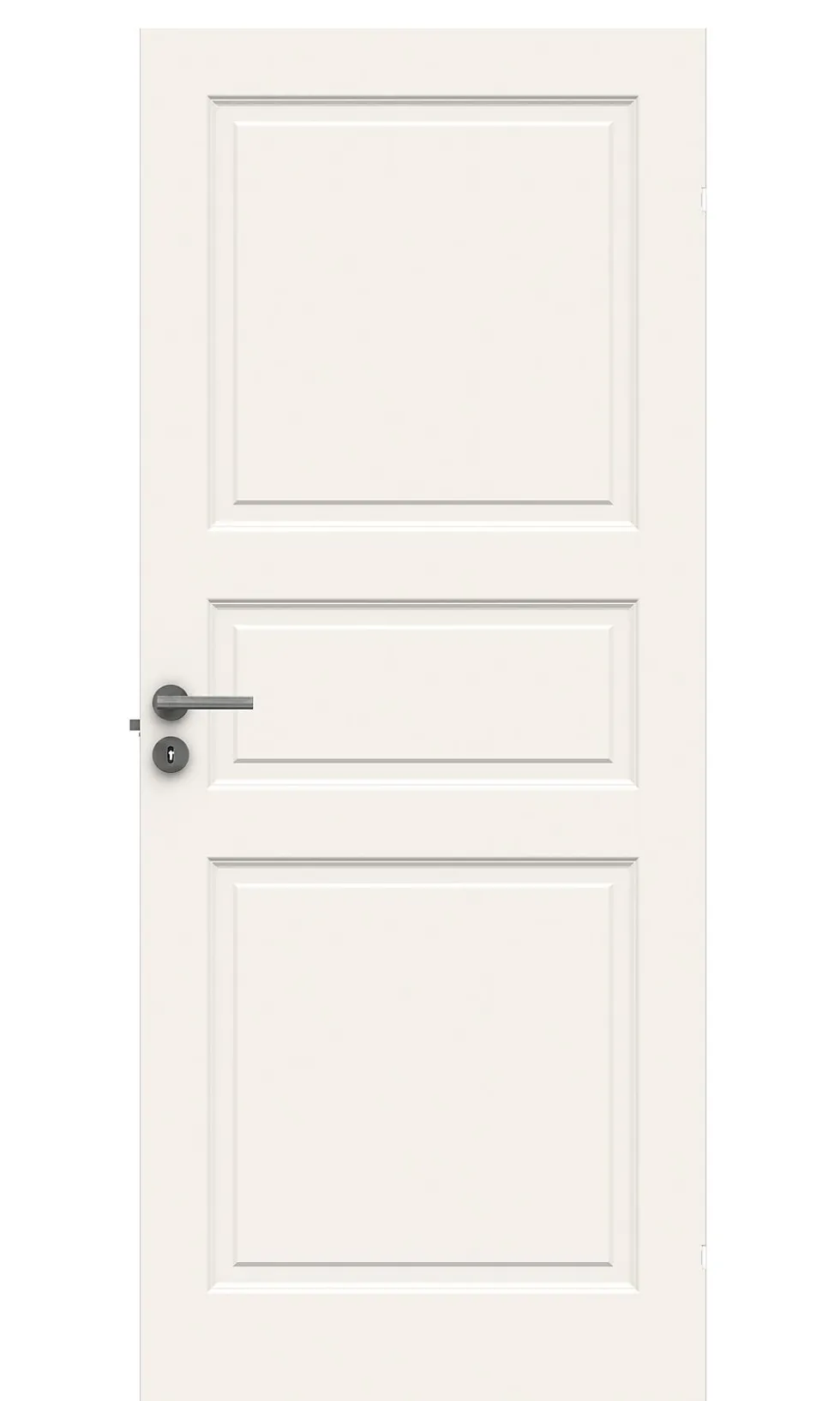 Dør compact 03 8x21 klassisk hvit malt massiv formpresset