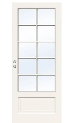 Dør sd style sp10 9x21 hvit skyvedør klart glass
