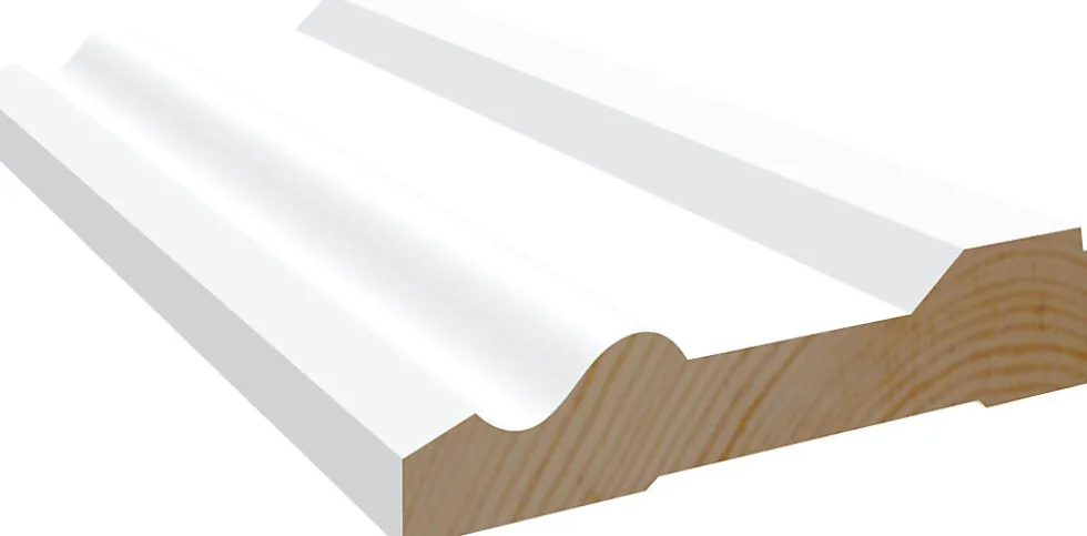 Dørsett Klassisk hvit bomull S0502-Y 15x70 mm