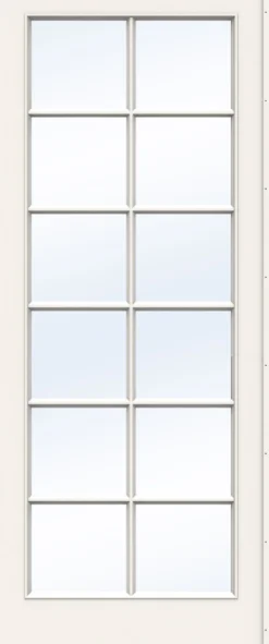 Dør sk compact sp12 8x21 hvit skåtedør klart glass