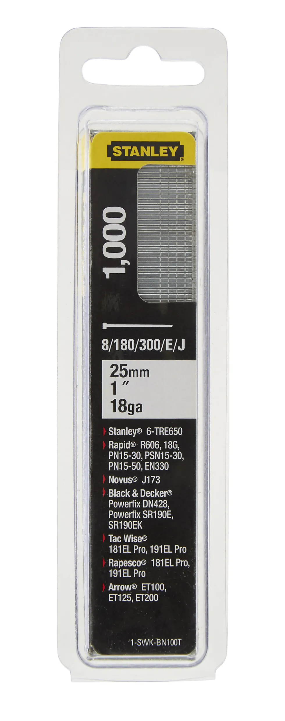 Dykkert 25 mm j 18ga 1-swkbn100t 1000 stk