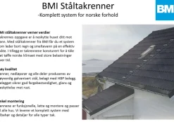 Endebunn 07 til takrenne 125 mm stål hvit