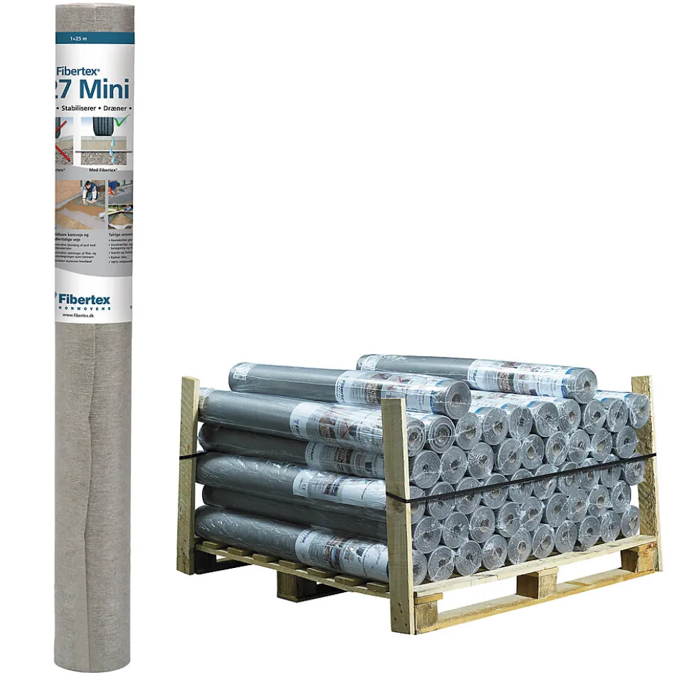 Fibertex fiberduk f-27 mini, ngs2 1x25m, 130 g/m2, ngs kl. 2