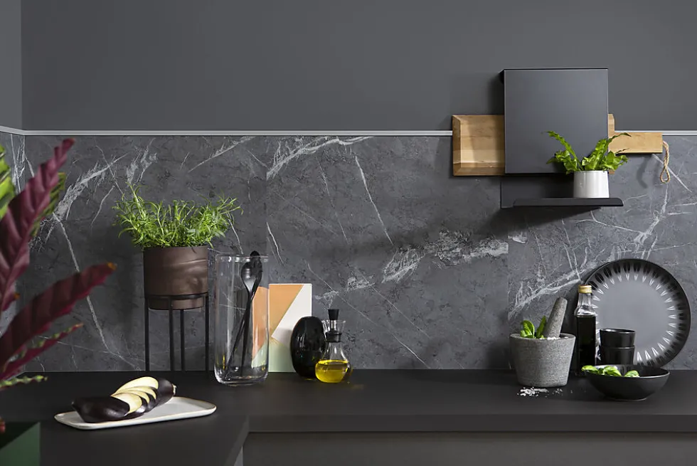 Fibo Black Marble kjøkkenpanel 3020 mm