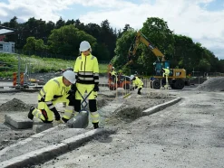 Fleecejakke gul/mørk blå M